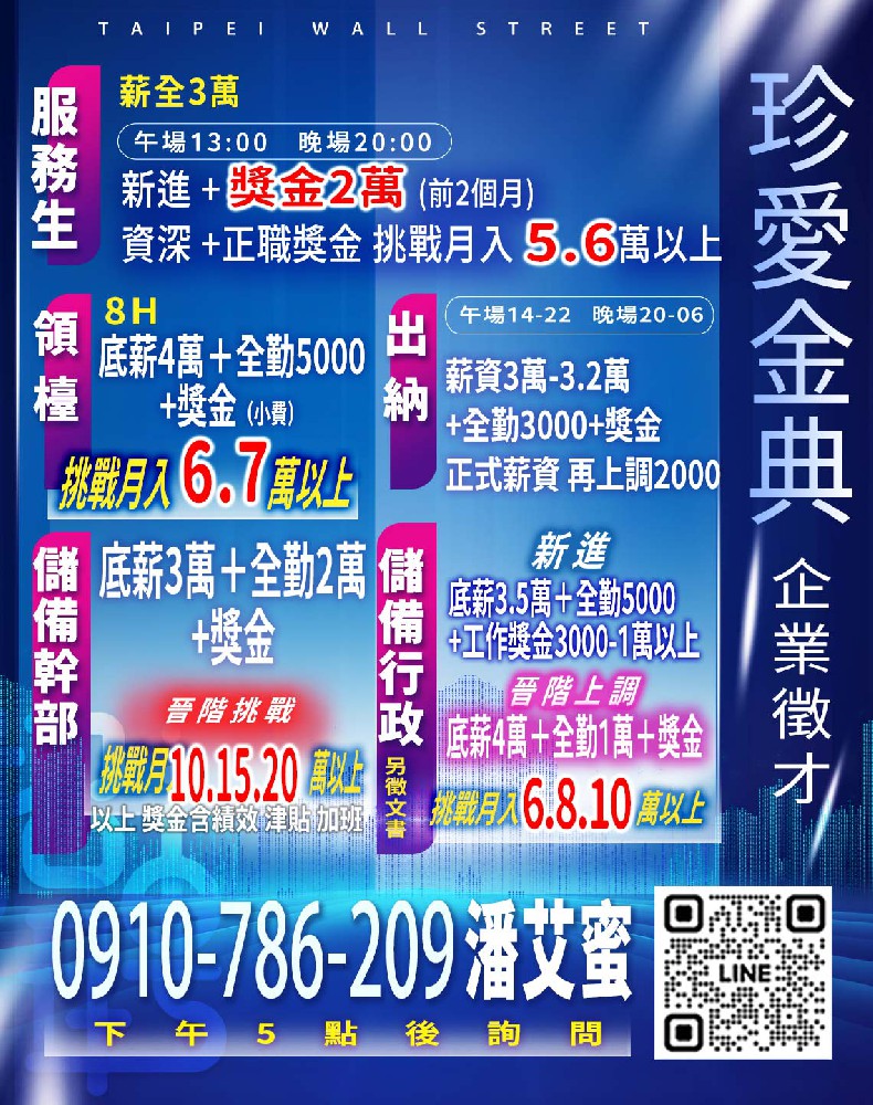 金典酒店招聘服務生
