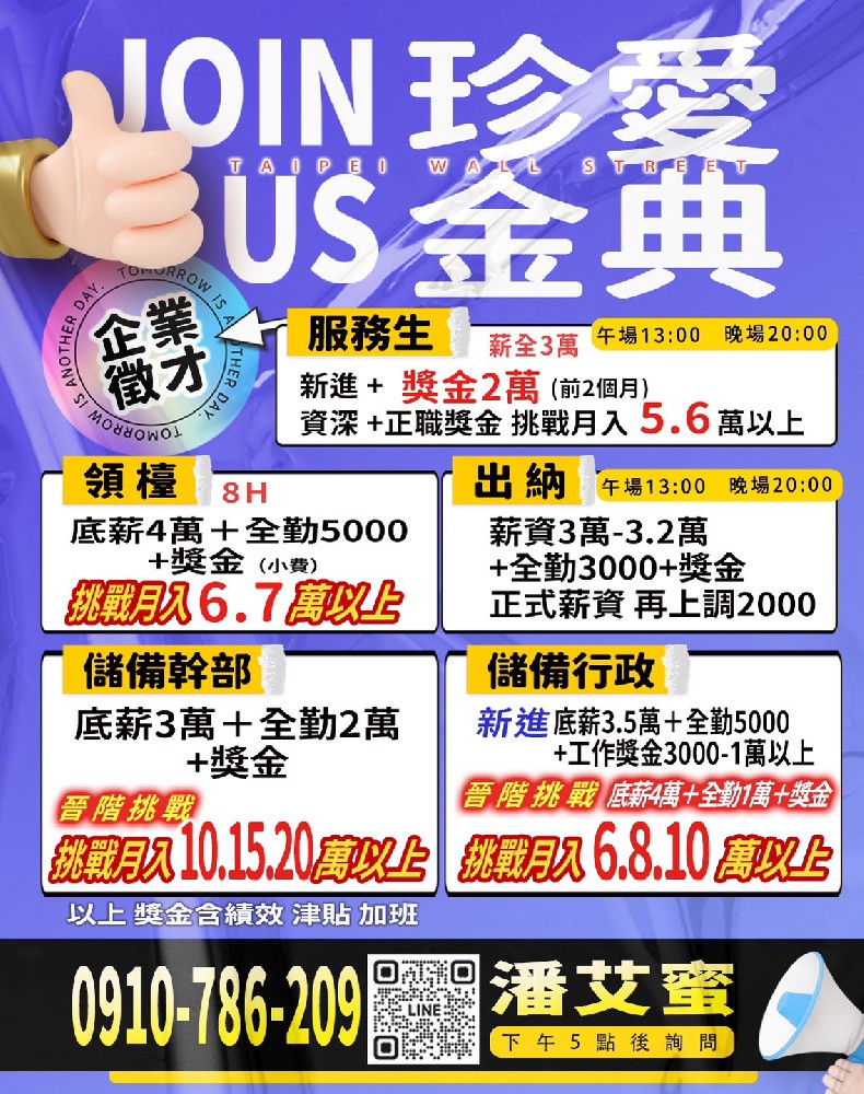 金典酒店招聘服務生
