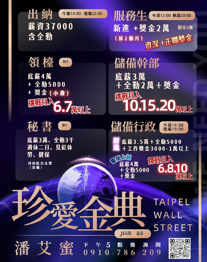 金典酒店招聘廚師櫃台